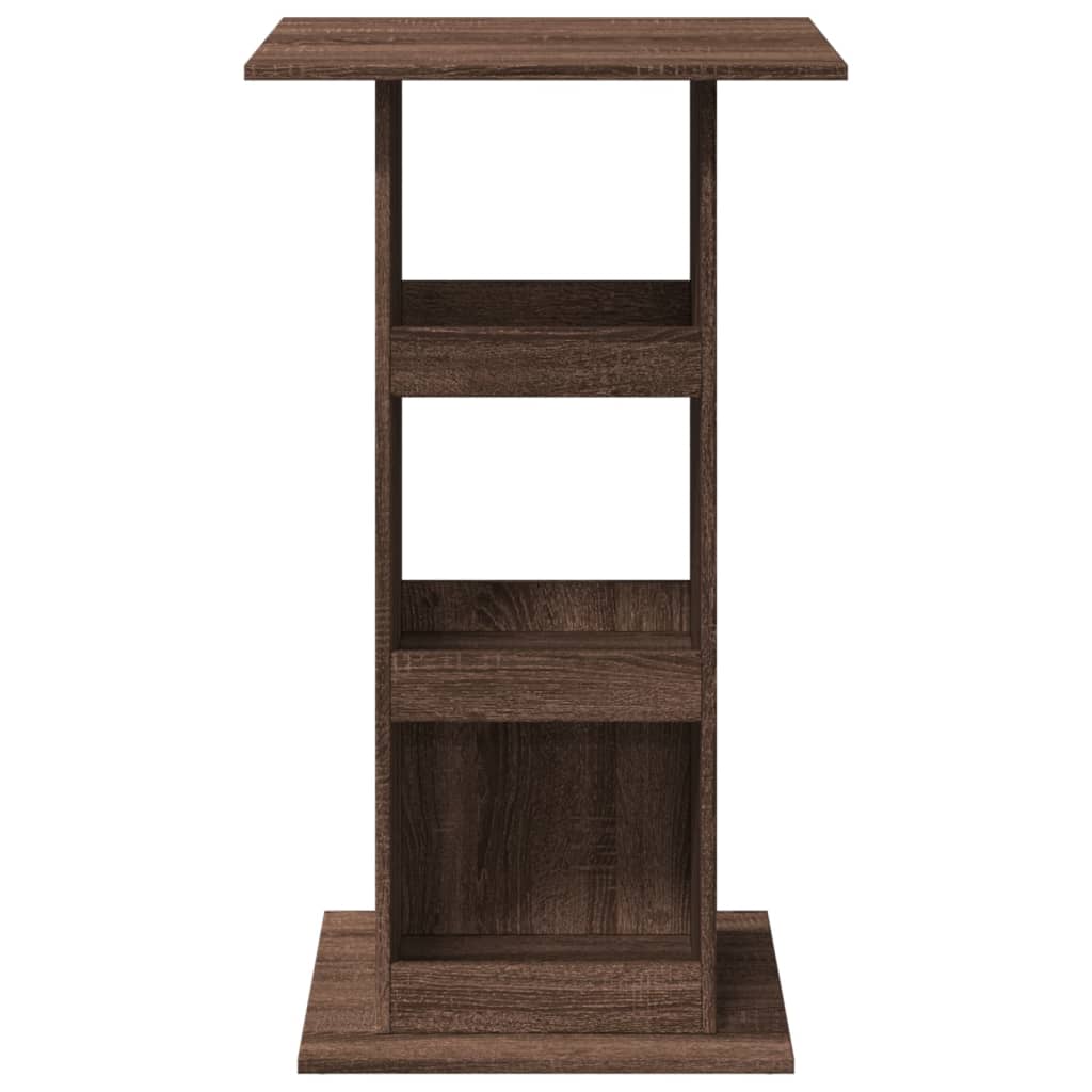 vidaXL Masă bar cu depozitare stejar maro 60x60x102 cm lemn prelucrat vidaXL Masă bar cu depozitare stejar maro 60x60x102 cm lemn prelucrat