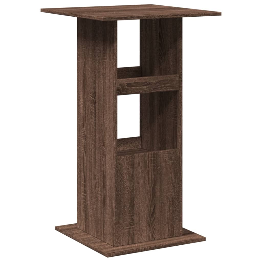vidaXL Masă bar cu depozitare stejar maro 60x60x102 cm lemn prelucrat vidaXL Masă bar cu depozitare stejar maro 60x60x102 cm lemn prelucrat