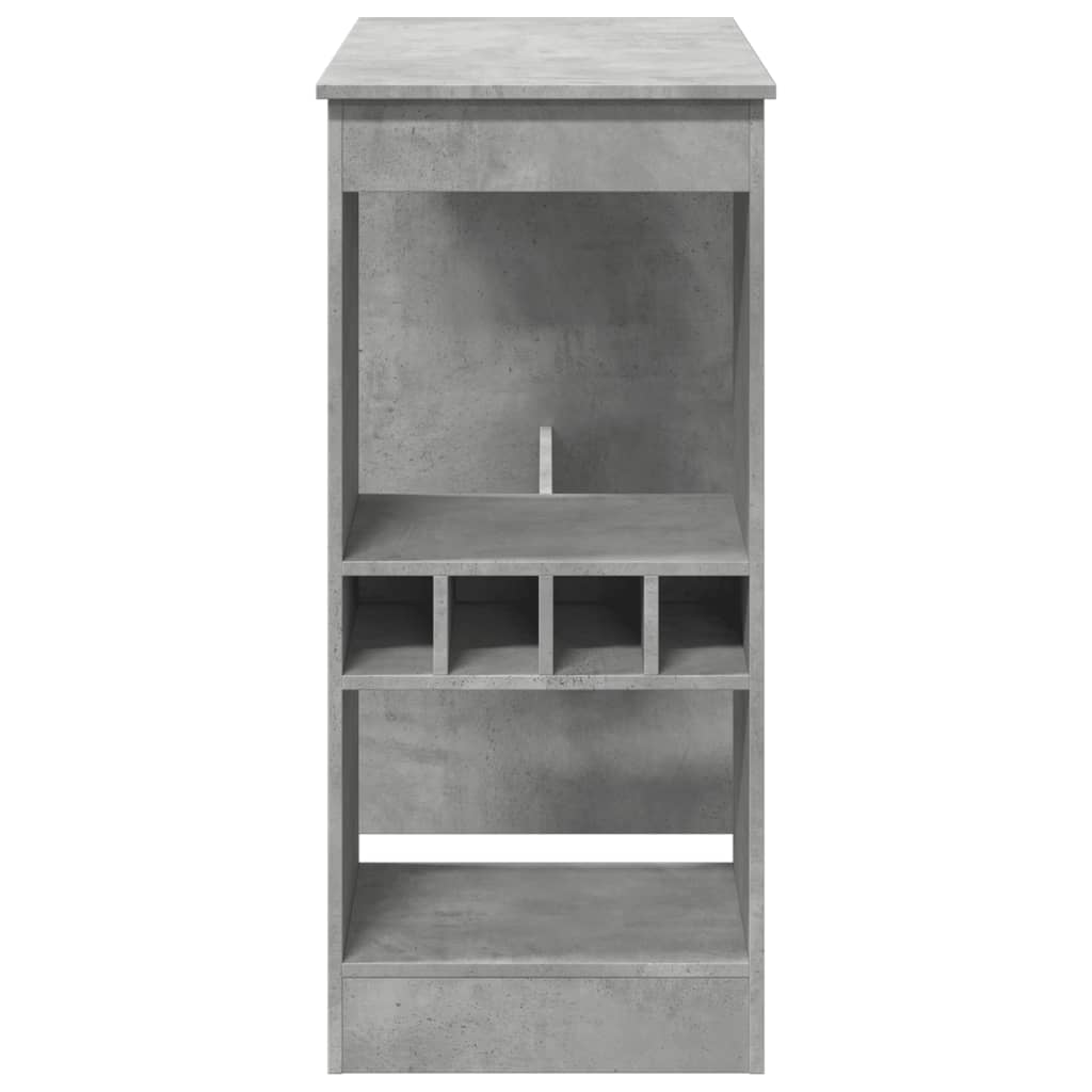 vidaXL Masă de bar cu raft gri beton 90x47,5x103,5 cm lemn prelucrat