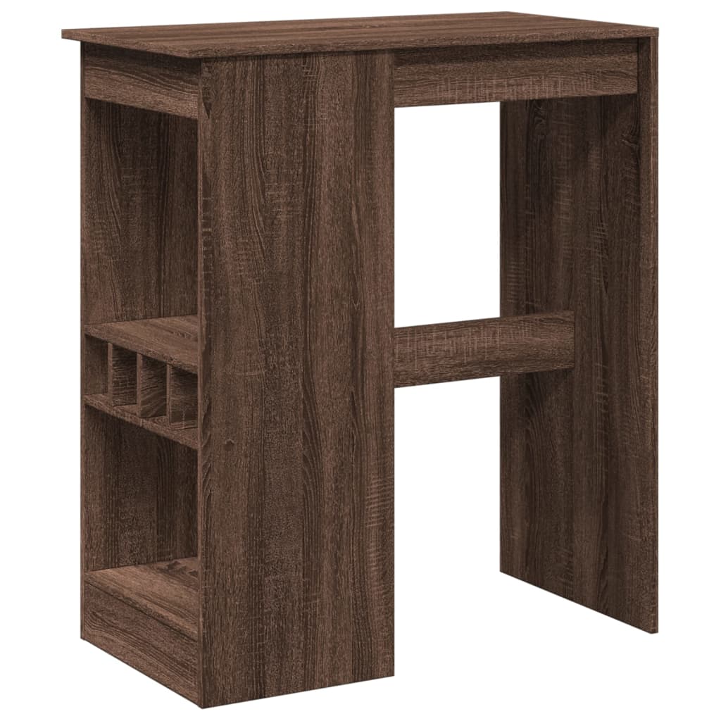 vidaXL Masă bar cu rafturi stejar maro 90x47,5x103,5 cm lemn prelucrat