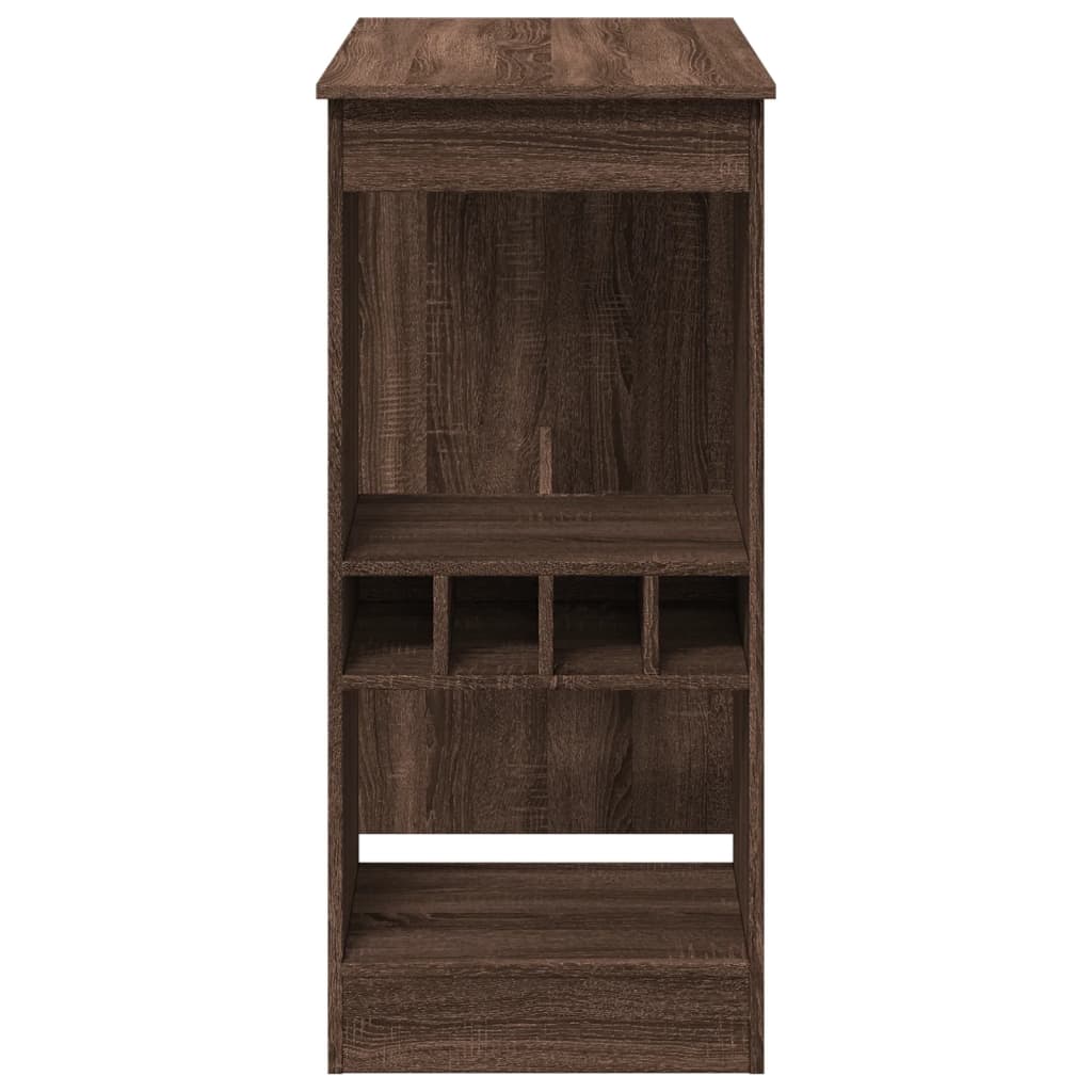 vidaXL Masă bar cu rafturi stejar maro 90x47,5x103,5 cm lemn prelucrat