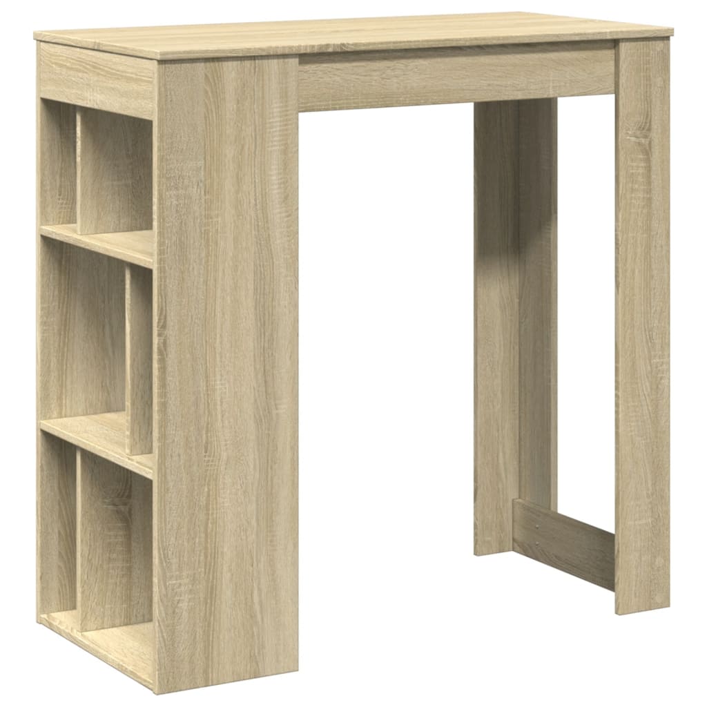 vidaXL Masă de bar cu rafturi, stejar sonoma, 102x50x103,5 cm, lemn vidaXL Masă de bar cu rafturi, stejar sonoma, 102x50x103,5 cm, lemn