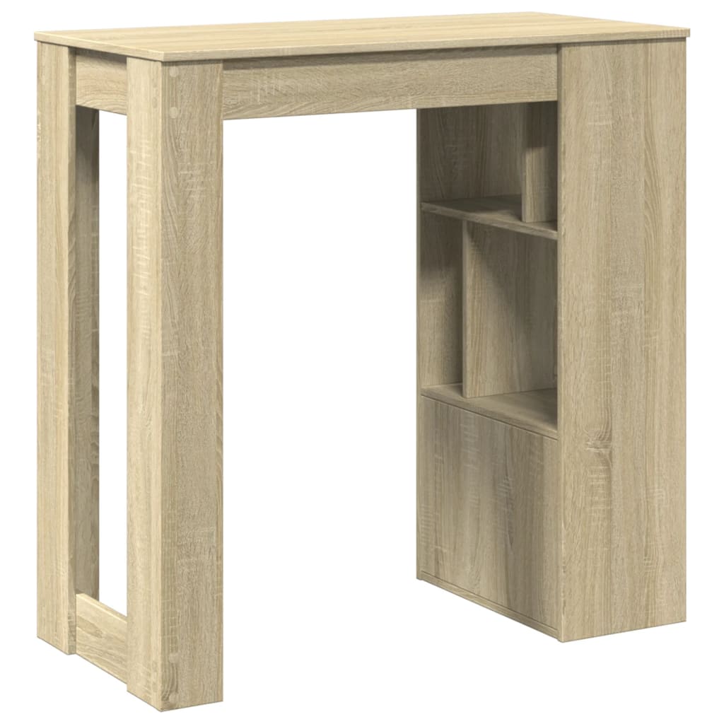 vidaXL Masă de bar cu rafturi, stejar sonoma, 102x50x103,5 cm, lemn vidaXL Masă de bar cu rafturi, stejar sonoma, 102x50x103,5 cm, lemn