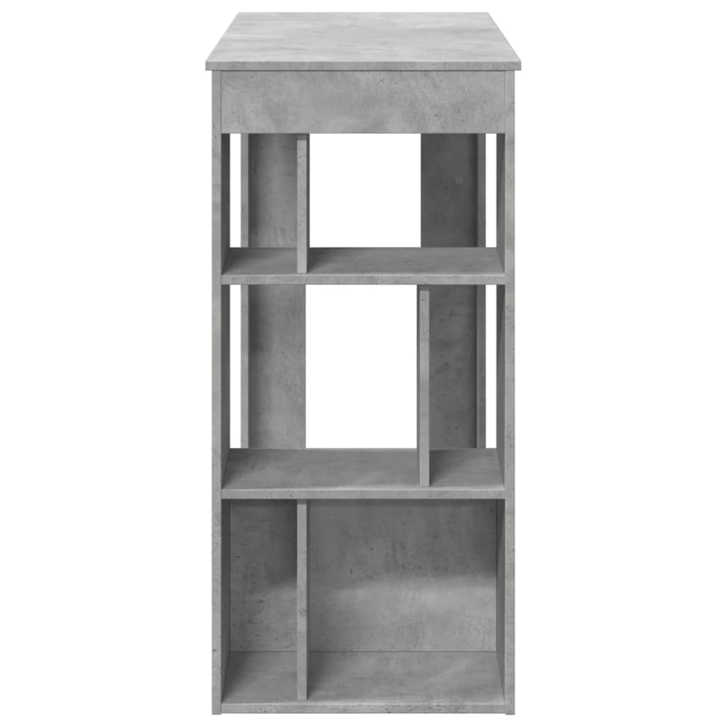 vidaXL Masă de bar cu raft, gri beton, 102x50x103,5 cm, lemn prelucrat vidaXL Masă de bar cu raft, gri beton, 102x50x103,5 cm, lemn prelucrat