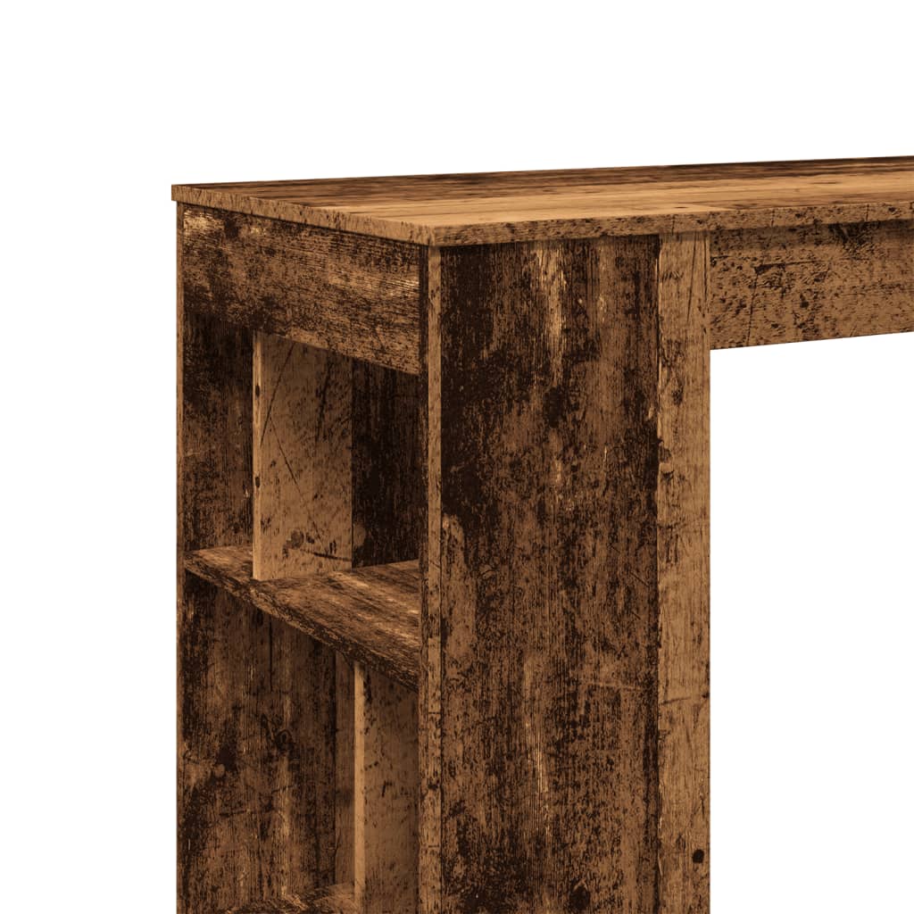 vidaXL Masă bar cu rafturi, lemn vechi, 102x50x103,5 cm lemn prelucrat