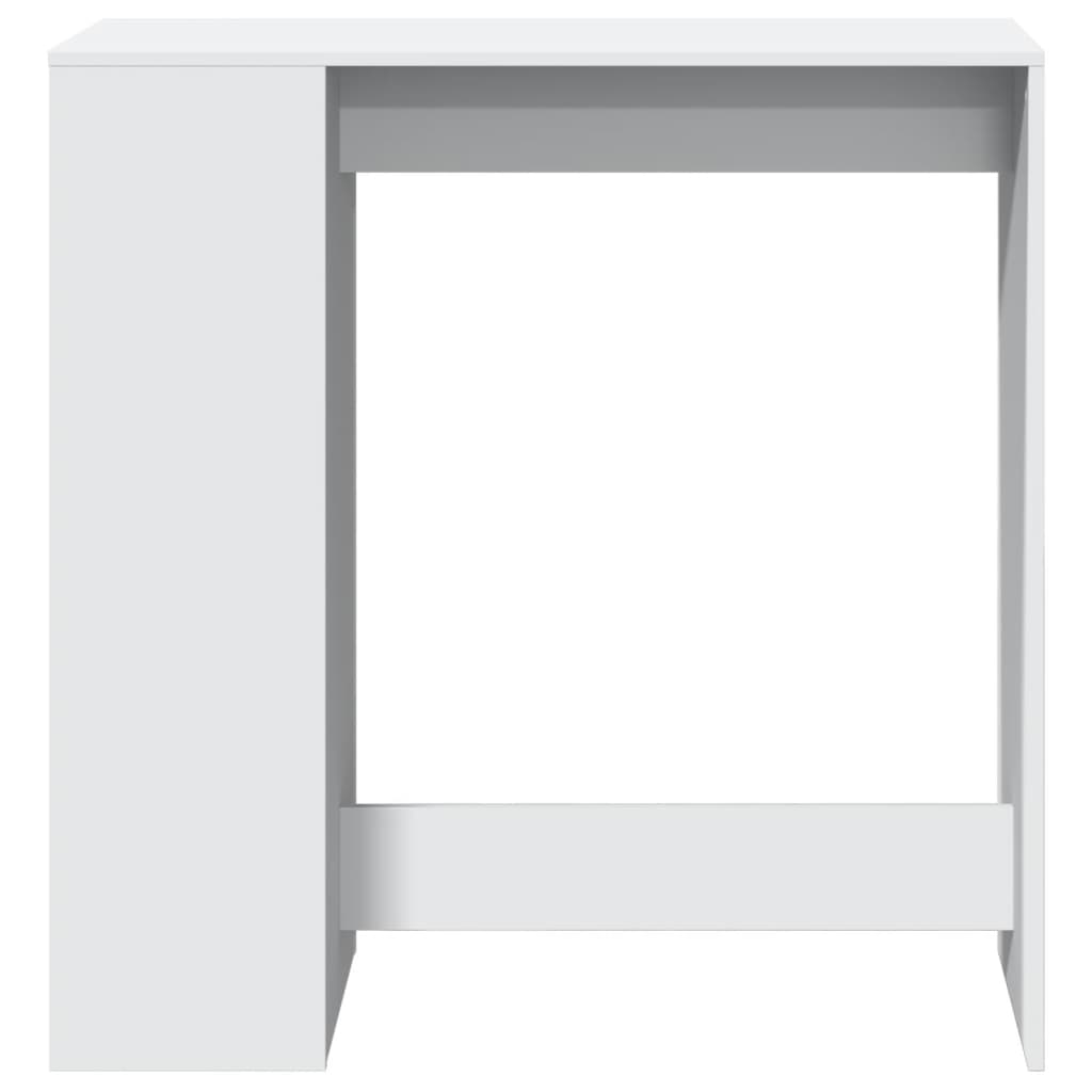 vidaXL Masă de bar cu rafturi, alb, 101x40x103,5 cm, lemn prelucrat vidaXL Masă de bar cu rafturi, alb, 101x40x103,5 cm, lemn prelucrat