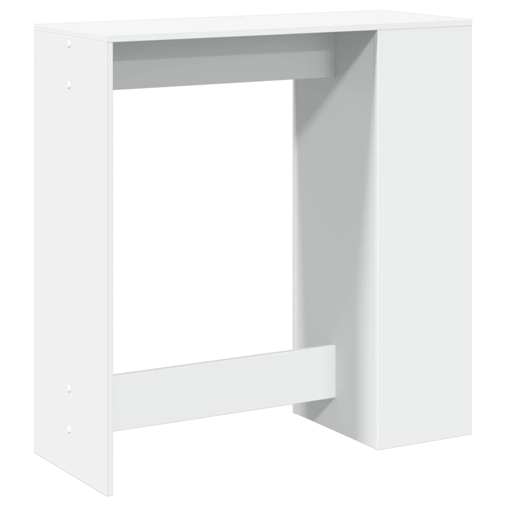 vidaXL Masă de bar cu rafturi, alb, 101x40x103,5 cm, lemn prelucrat vidaXL Masă de bar cu rafturi, alb, 101x40x103,5 cm, lemn prelucrat