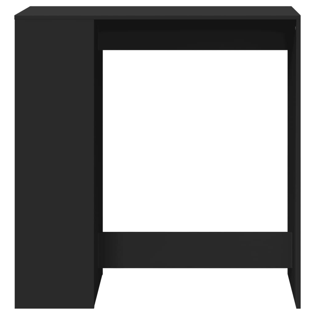 vidaXL Masă de bar cu rafturi, negru, 101x40x103,5 cm, lemn prelucrat vidaXL Masă de bar cu rafturi, negru, 101x40x103,5 cm, lemn prelucrat