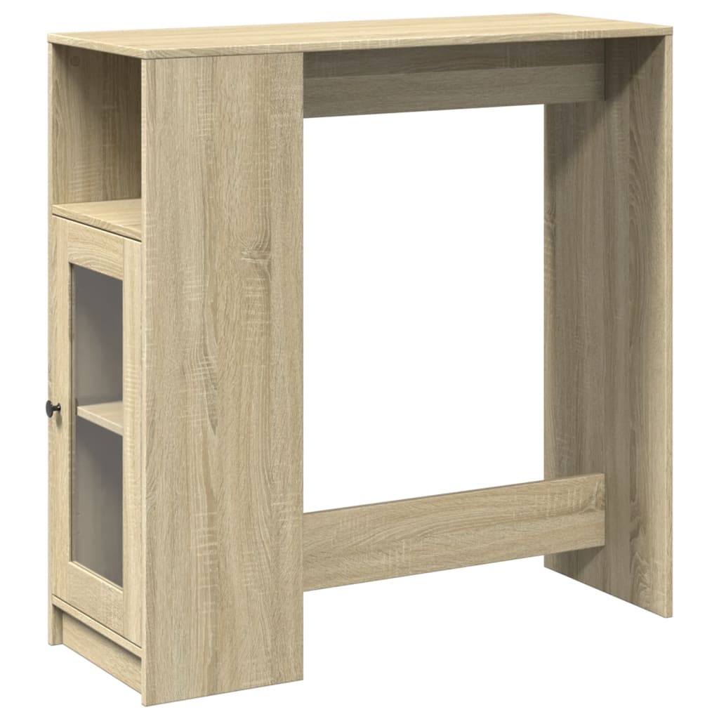 vidaXL Masă bar cu rafturi stejar sonoma 101x40x103,5cm lemn prelucrat