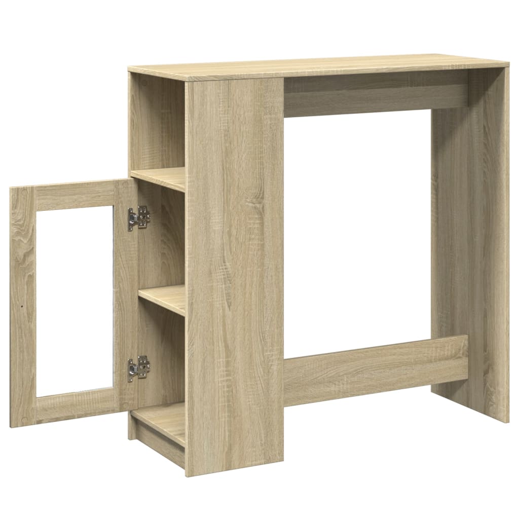 vidaXL Masă bar cu rafturi stejar sonoma 101x40x103,5cm lemn prelucrat