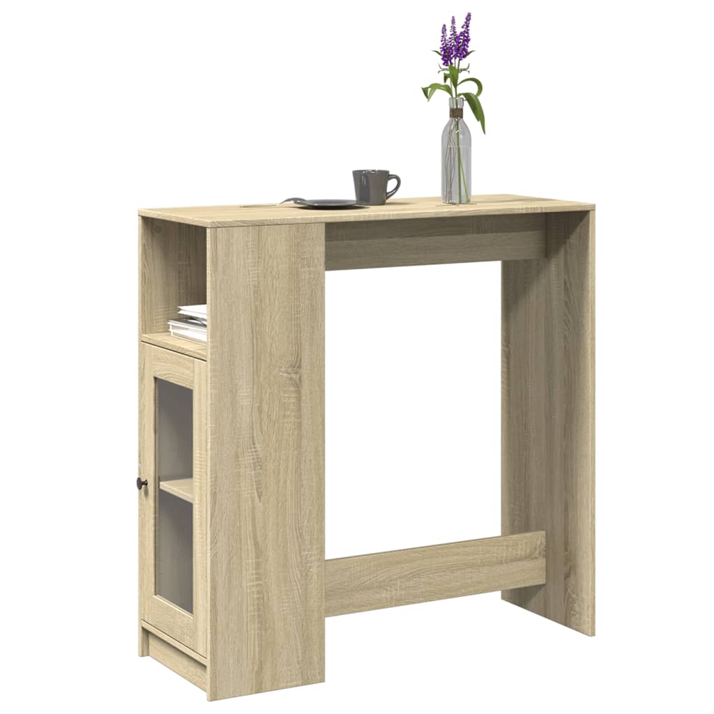 vidaXL Masă bar cu rafturi stejar sonoma 101x40x103,5cm lemn prelucrat