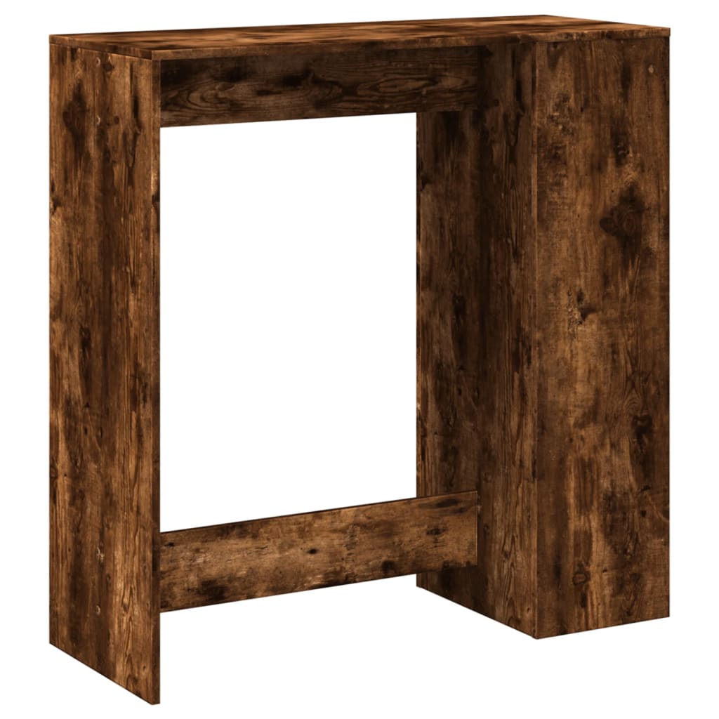 vidaXL Masă bar cu rafturi, stejar fumuriu, 101x40x103,5 cm, lemn vidaXL Masă bar cu rafturi, stejar fumuriu, 101x40x103,5 cm, lemn