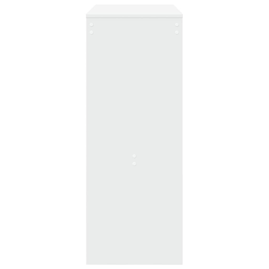 vidaXL Masă de bar cu rafturi, alb, 90x40x103,5 cm, lemn prelucrat