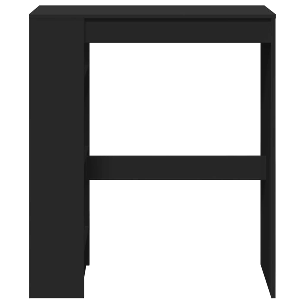 vidaXL Masă de bar cu rafturi, negru, 90x40x103,5 cm, lemn prelucrat vidaXL Masă de bar cu rafturi, negru, 90x40x103,5 cm, lemn prelucrat