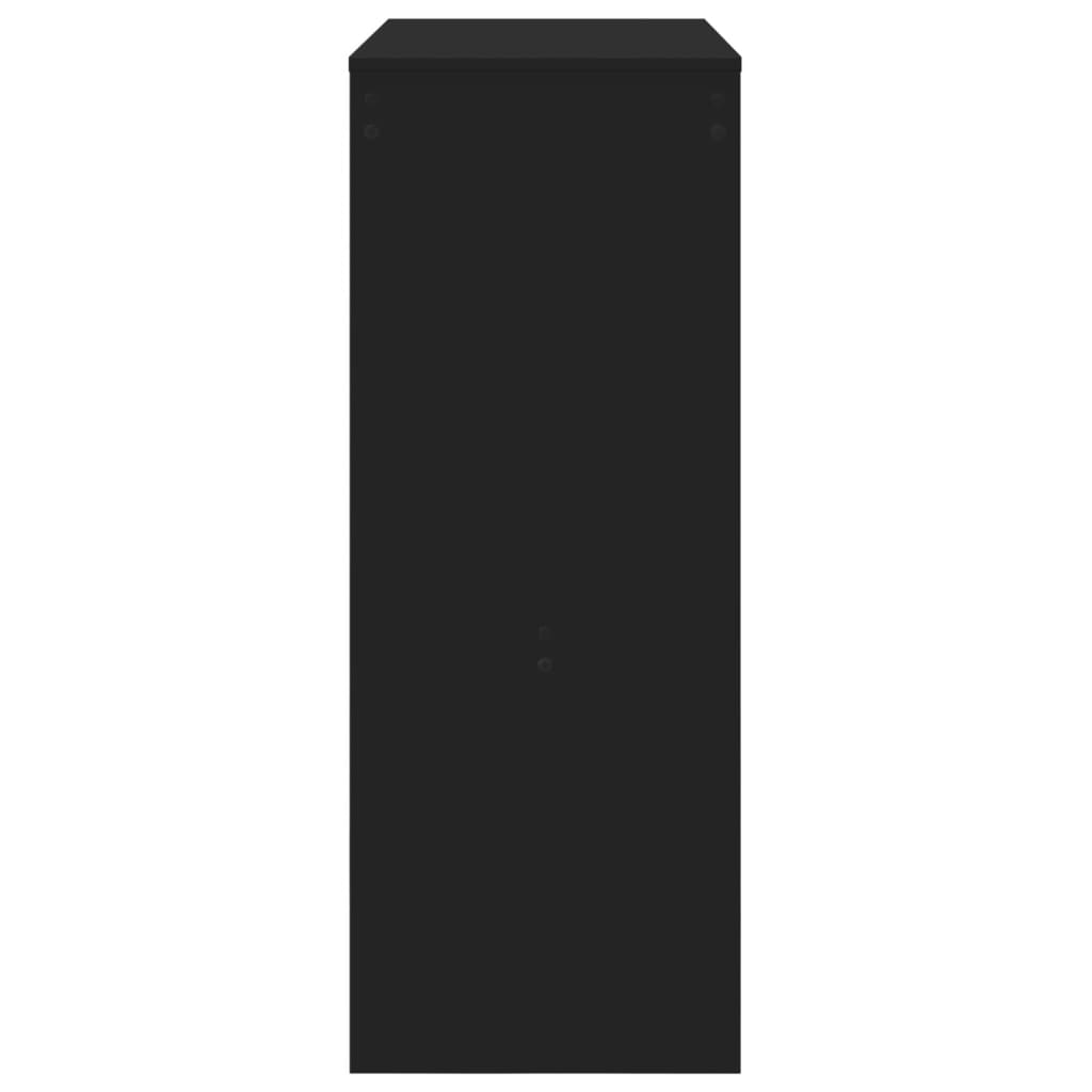 vidaXL Masă de bar cu rafturi, negru, 90x40x103,5 cm, lemn prelucrat vidaXL Masă de bar cu rafturi, negru, 90x40x103,5 cm, lemn prelucrat