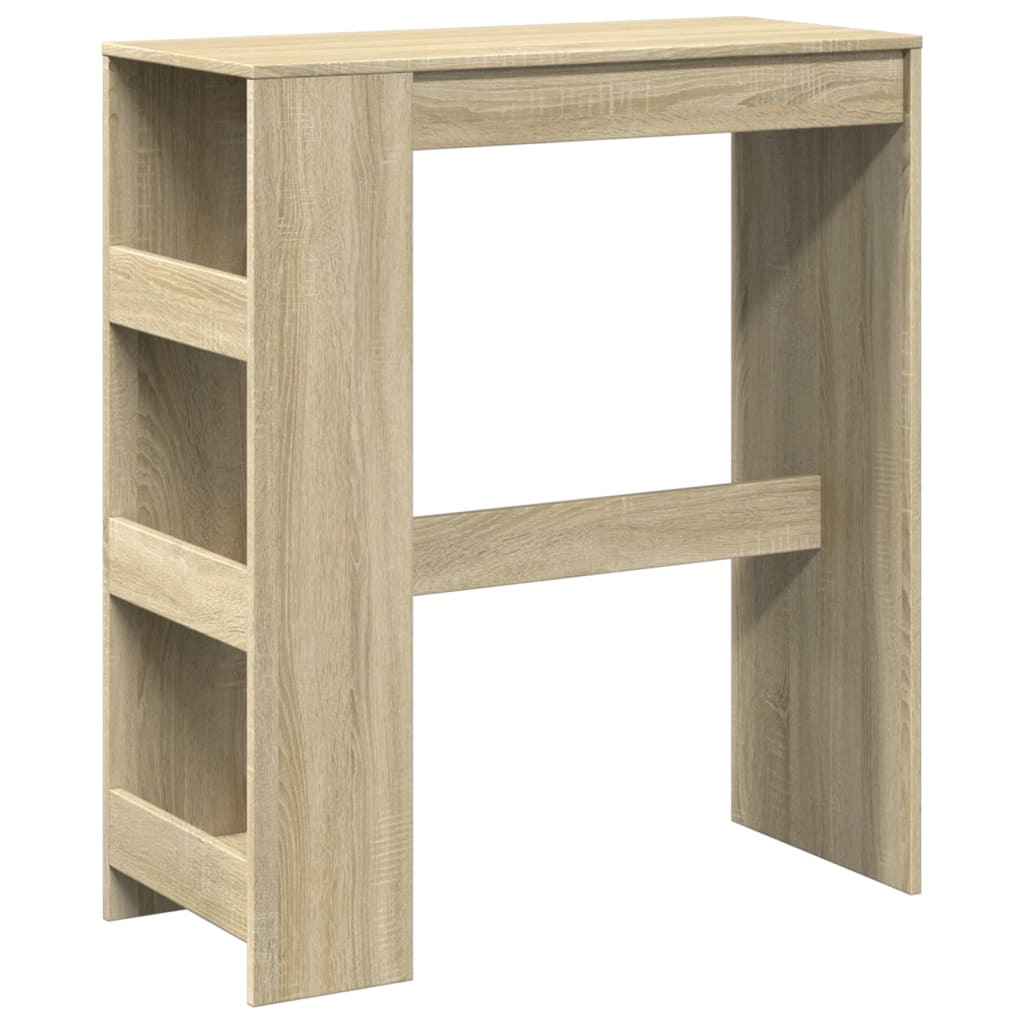 vidaXL Masă bar cu rafturi stejar sonoma 90x40x103,5 cm lemn prelucrat