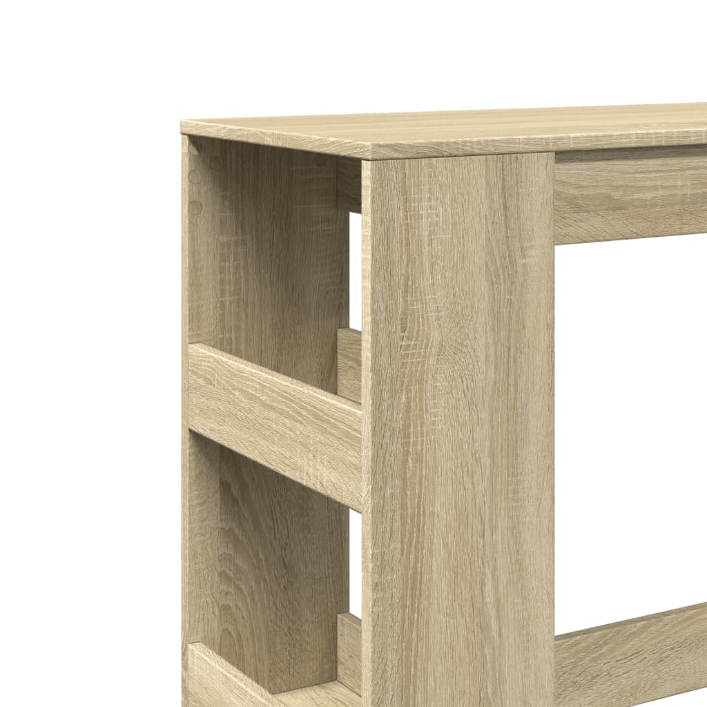 vidaXL Masă bar cu rafturi stejar sonoma 90x40x103,5 cm lemn prelucrat
