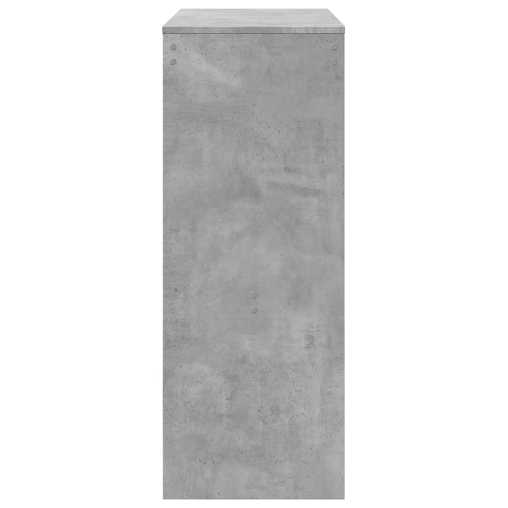 vidaXL Masă de bar cu rafturi gri beton 90x40x103,5 cm lemn prelucrat