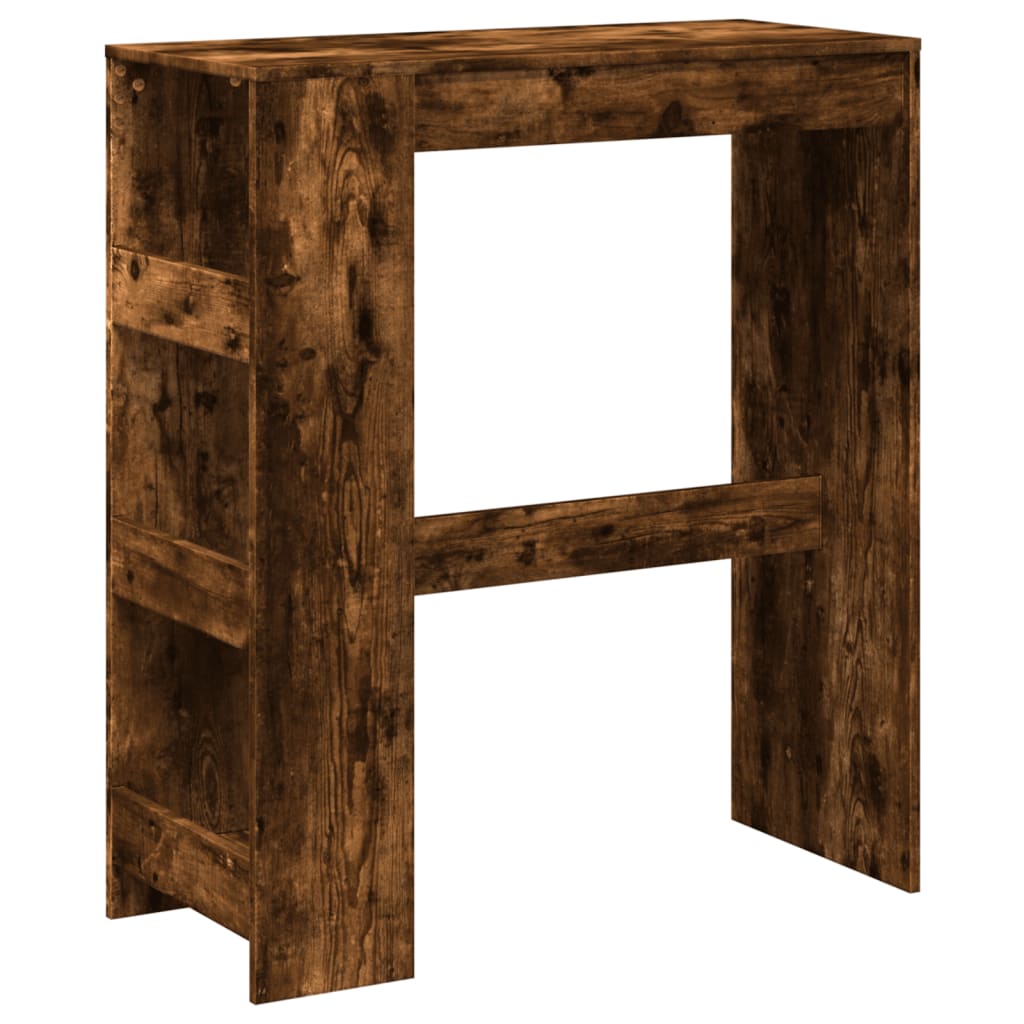 vidaXL Masă de bar cu rafturi, stejar fumuriu, 90x40x103,5 cm, lemn vidaXL Masă de bar cu rafturi, stejar fumuriu, 90x40x103,5 cm, lemn