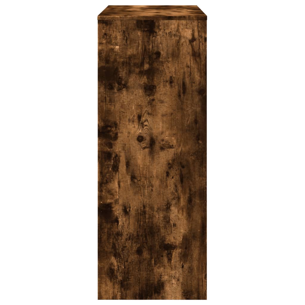 vidaXL Masă de bar cu rafturi, stejar fumuriu, 90x40x103,5 cm, lemn vidaXL Masă de bar cu rafturi, stejar fumuriu, 90x40x103,5 cm, lemn
