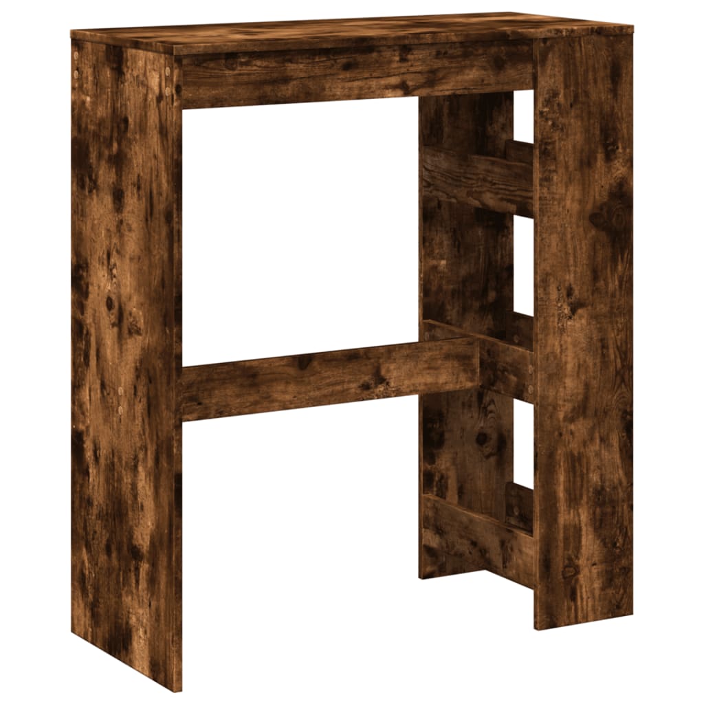 vidaXL Masă de bar cu rafturi, stejar fumuriu, 90x40x103,5 cm, lemn vidaXL Masă de bar cu rafturi, stejar fumuriu, 90x40x103,5 cm, lemn