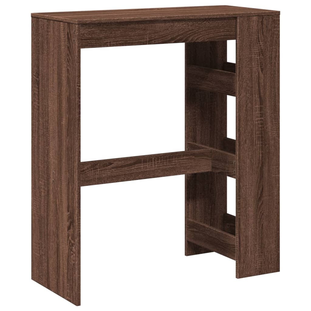 vidaXL Masă bar cu rafturi, stejar maro, 90x40x103,5 cm lemn prelucrat vidaXL Masă bar cu rafturi, stejar maro, 90x40x103,5 cm lemn prelucrat
