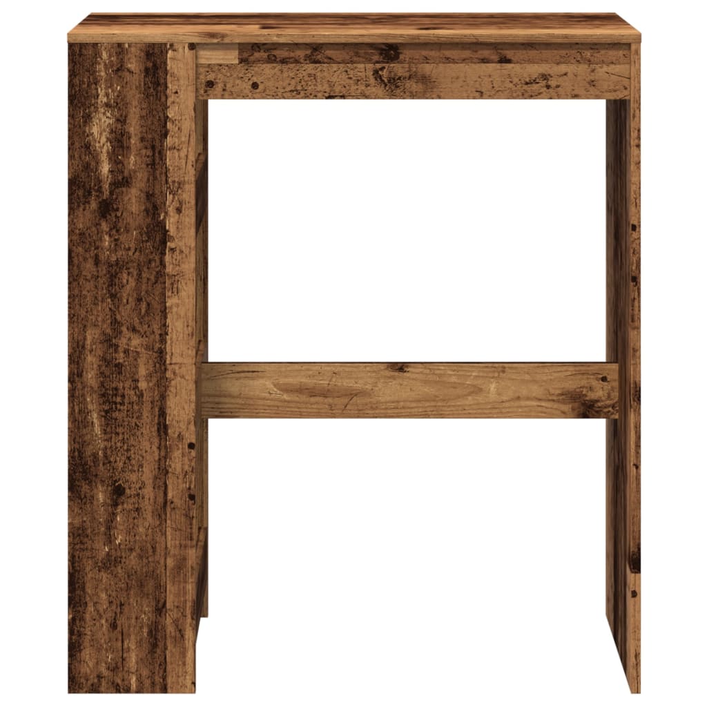vidaXL Masă bar cu rafturi, lemn vechi, 90x40x103,5 cm, lemn prelucrat