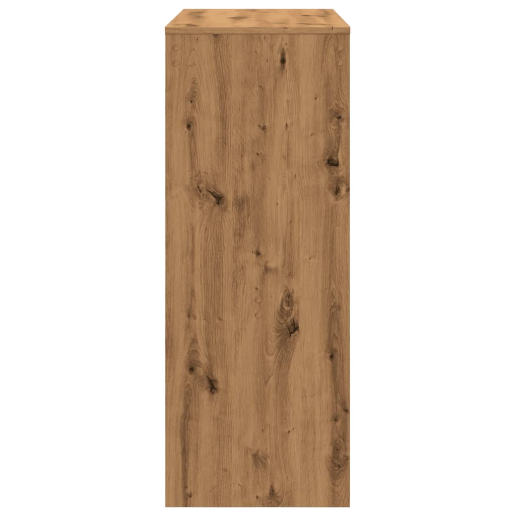 vidaXL Masă bar cu rafturi, stejar artizanal, 90x40x103,5 cm, lemn
