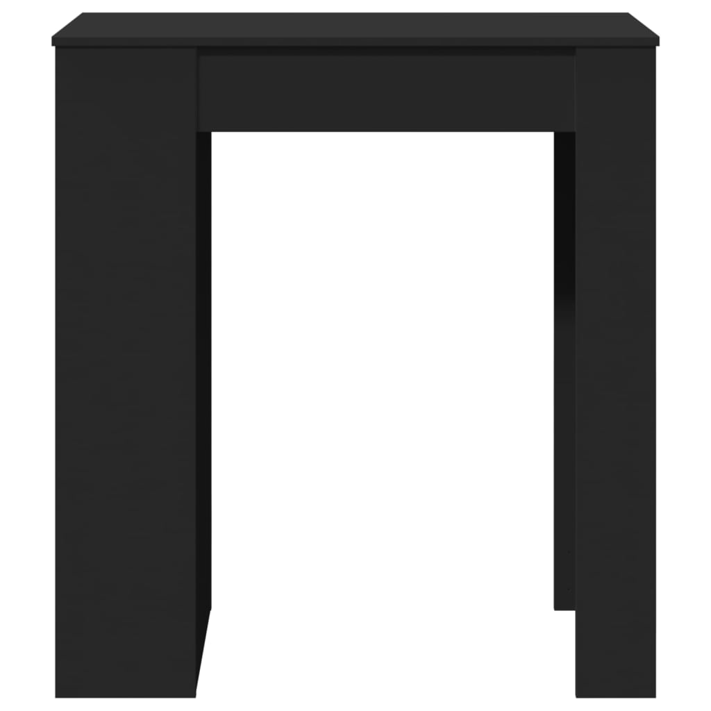 vidaXL Masă de bar cu rafturi, negru, 95x47x103,5 cm, lemn prelucrat vidaXL Masă de bar cu rafturi, negru, 95x47x103,5 cm, lemn prelucrat