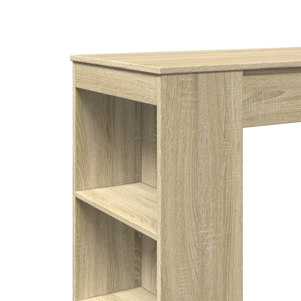 vidaXL Masă de bar cu rafturi, stejar sonoma, 95x47x103,5 cm, lemn vidaXL Masă de bar cu rafturi, stejar sonoma, 95x47x103,5 cm, lemn