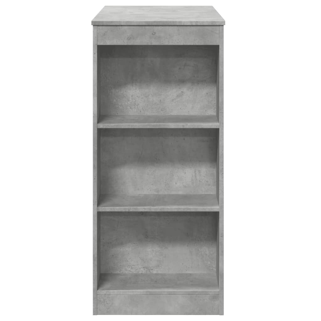 vidaXL Masă de bar cu rafturi gri beton 95x47x103,5 cm lemn prelucrat vidaXL Masă de bar cu rafturi gri beton 95x47x103,5 cm lemn prelucrat