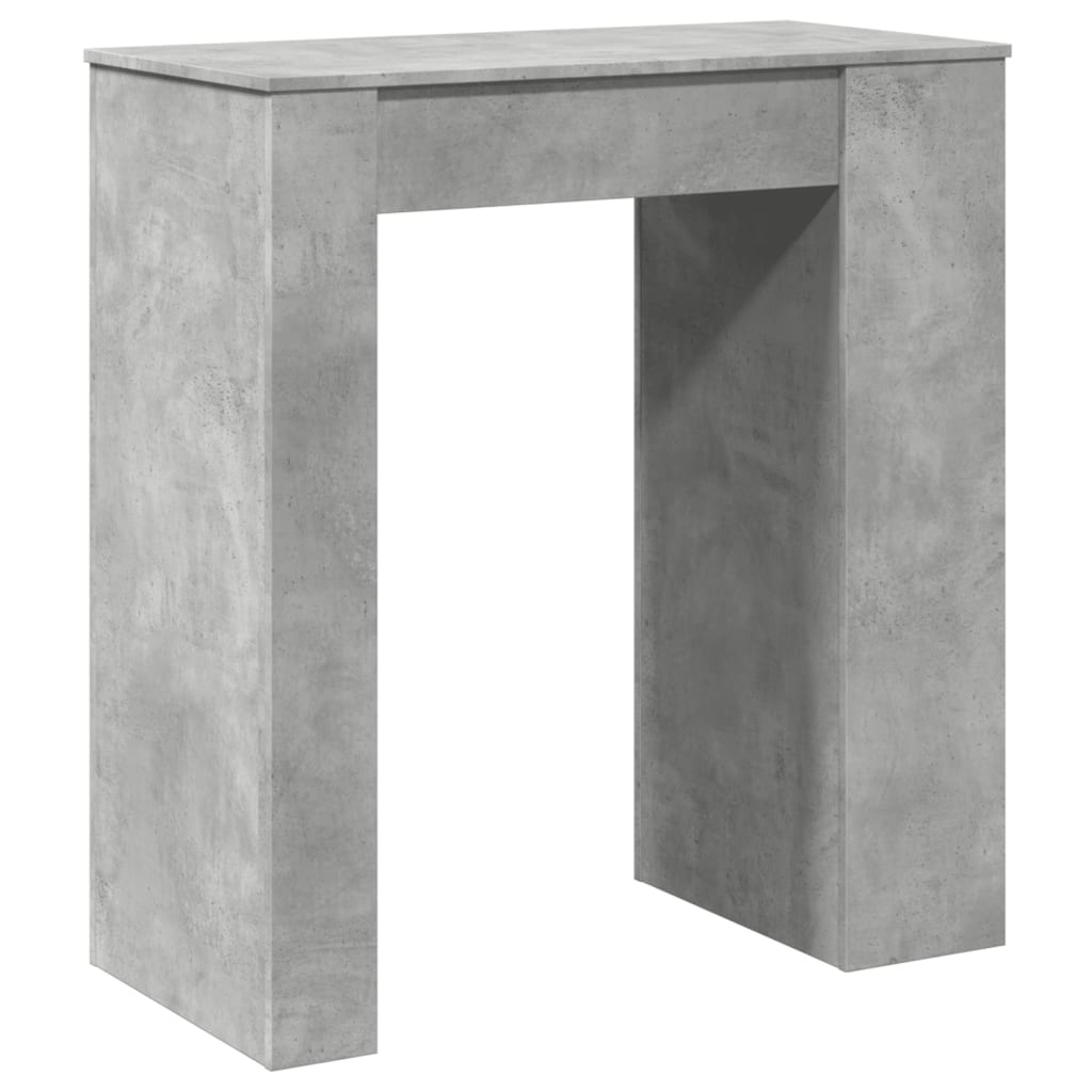 vidaXL Masă de bar cu rafturi gri beton 95x47x103,5 cm lemn prelucrat vidaXL Masă de bar cu rafturi gri beton 95x47x103,5 cm lemn prelucrat