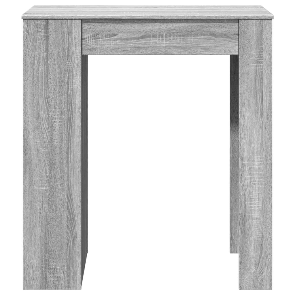 vidaXL Masă bar cu rafturi, gri sonoma, 95x47x103,5 cm, lemn prelucrat