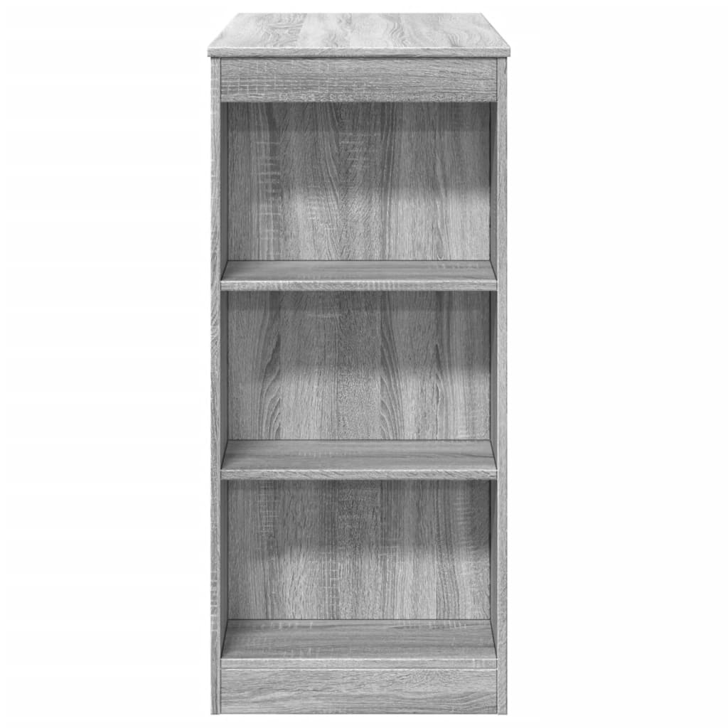 vidaXL Masă bar cu rafturi, gri sonoma, 95x47x103,5 cm, lemn prelucrat
