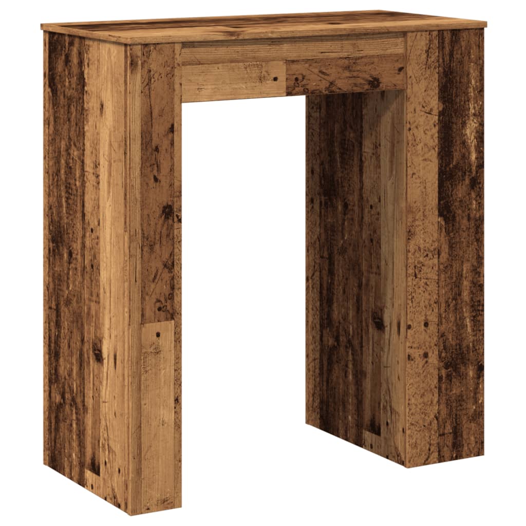 vidaXL Masă bar cu rafturi, lemn vechi, 95x47x103,5 cm, lemn prelucrat vidaXL Masă bar cu rafturi, lemn vechi, 95x47x103,5 cm, lemn prelucrat