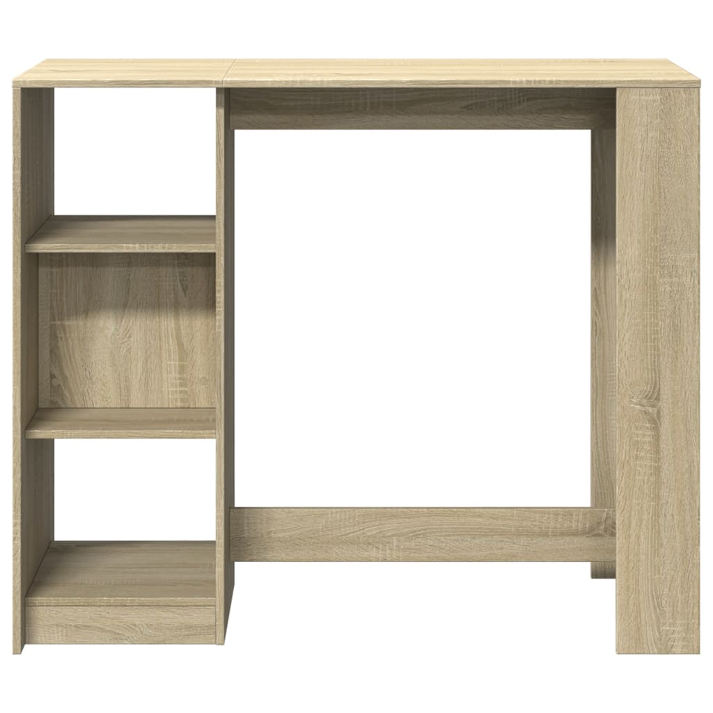 vidaXL Masă bar cu raft stejar Sonoma, 124x46x103,5 cm, lemn prelucrat vidaXL Masă bar cu raft stejar Sonoma, 124x46x103,5 cm, lemn prelucrat