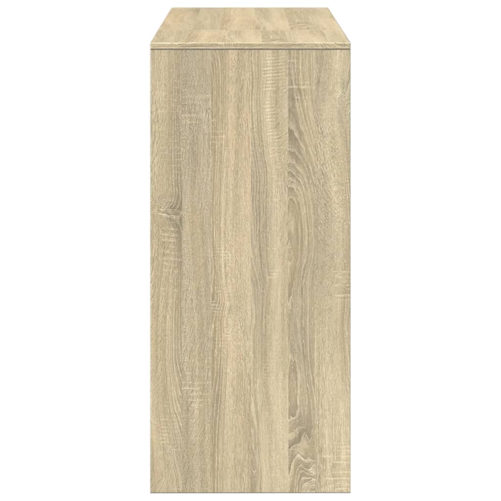 vidaXL Masă bar cu raft stejar Sonoma, 124x46x103,5 cm, lemn prelucrat vidaXL Masă bar cu raft stejar Sonoma, 124x46x103,5 cm, lemn prelucrat