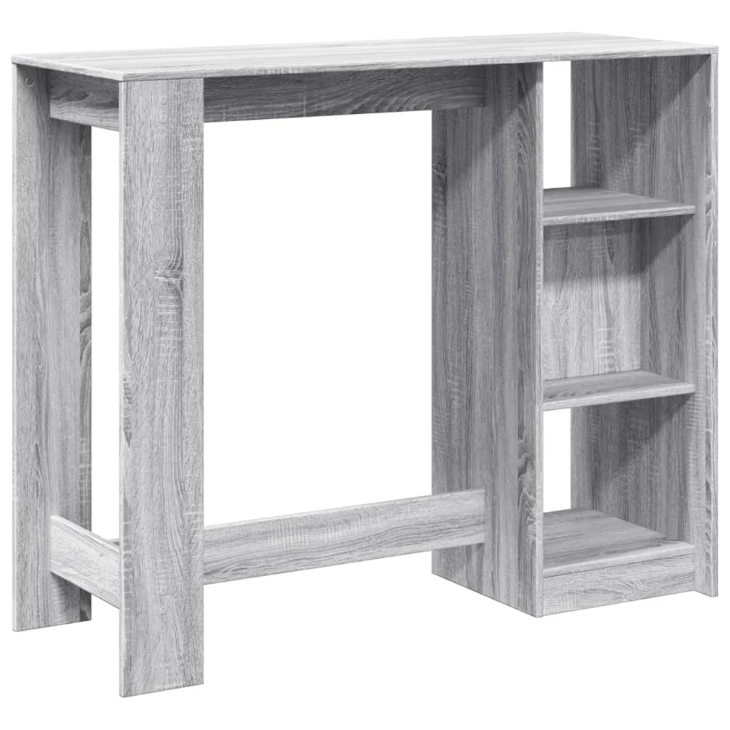 vidaXL Masă bar raft stejar Sonoma gri 124x46x103,5 cm lemn prelucrat vidaXL Masă bar raft stejar Sonoma gri 124x46x103,5 cm lemn prelucrat
