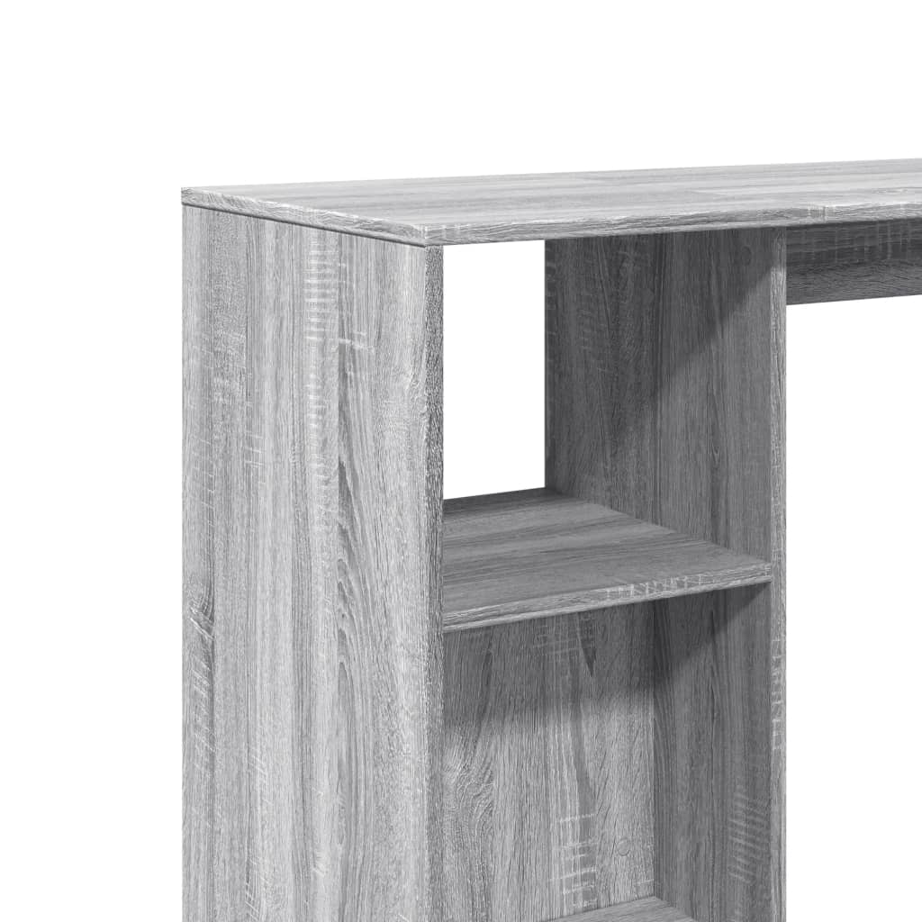 vidaXL Masă bar raft stejar Sonoma gri 124x46x103,5 cm lemn prelucrat vidaXL Masă bar raft stejar Sonoma gri 124x46x103,5 cm lemn prelucrat