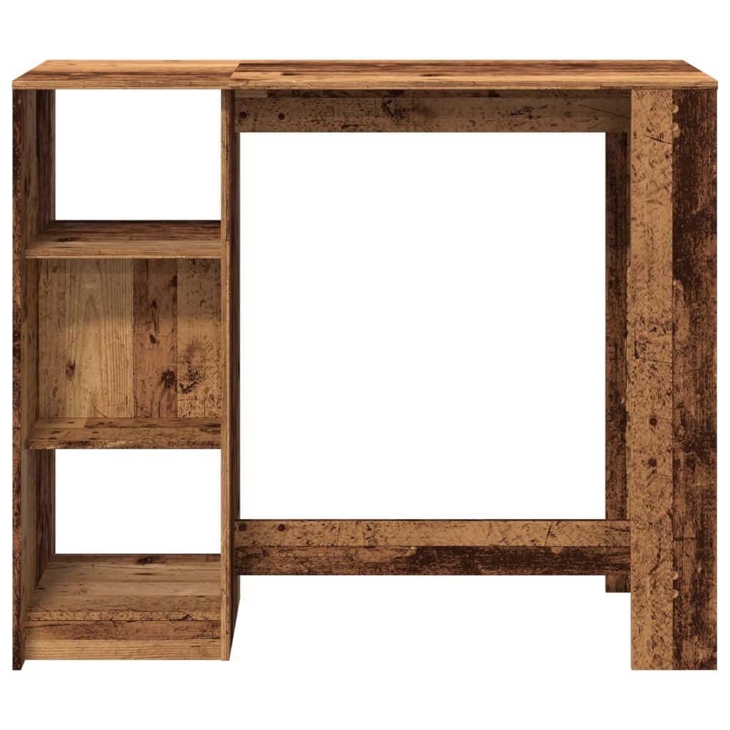 vidaXL Masă de bar cu raft lemn vechi 124x46x103,5 cm lemn prelucrat vidaXL Masă de bar cu raft lemn vechi 124x46x103,5 cm lemn prelucrat
