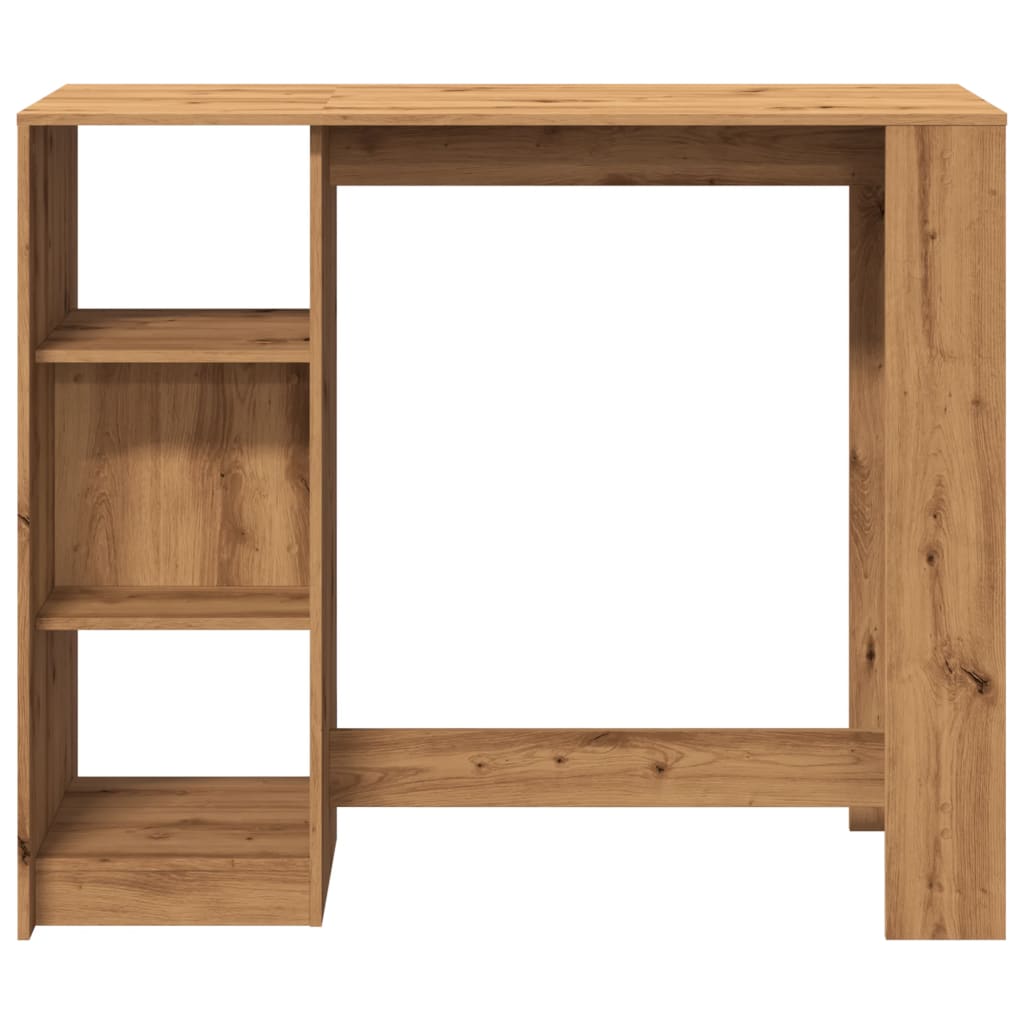 vidaXL Masă bar cu raft stejar artizanal 124x46x103,5cm lemn prelucrat vidaXL Masă bar cu raft stejar artizanal 124x46x103,5cm lemn prelucrat