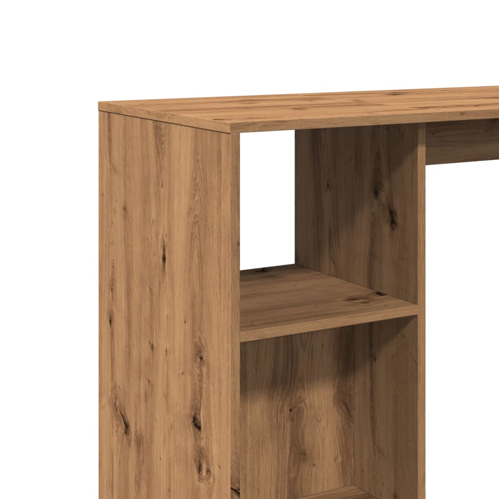 vidaXL Masă bar cu raft stejar artizanal 124x46x103,5cm lemn prelucrat vidaXL Masă bar cu raft stejar artizanal 124x46x103,5cm lemn prelucrat