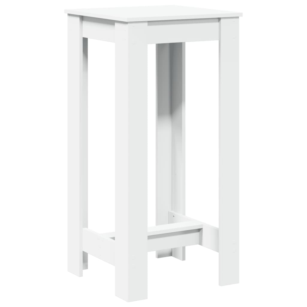 vidaXL Masă bar, alb, 51x50x103,5 cm, lemn prelucrat vidaXL Masă bar, alb, 51x50x103,5 cm, lemn prelucrat
