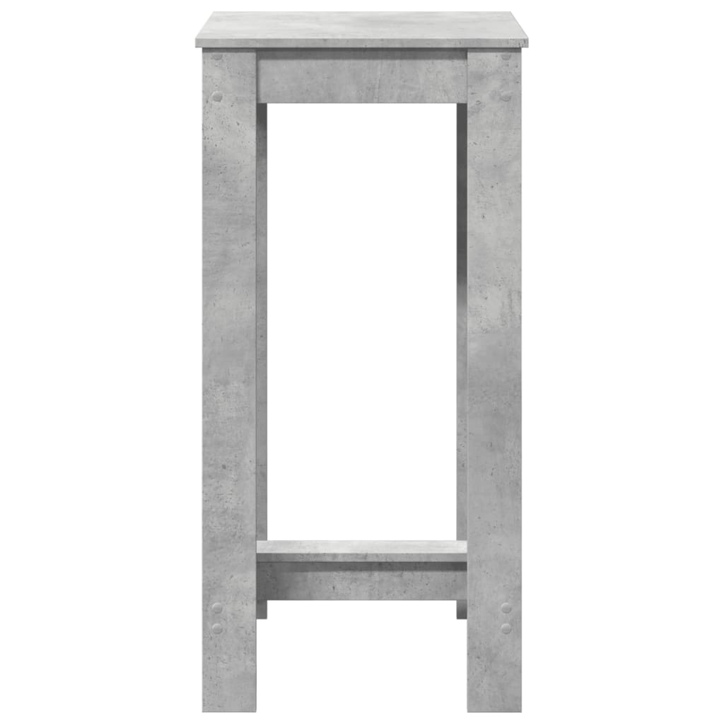 vidaXL Masă bar, gri beton, 51x50x103,5 cm, lemn prelucrat
