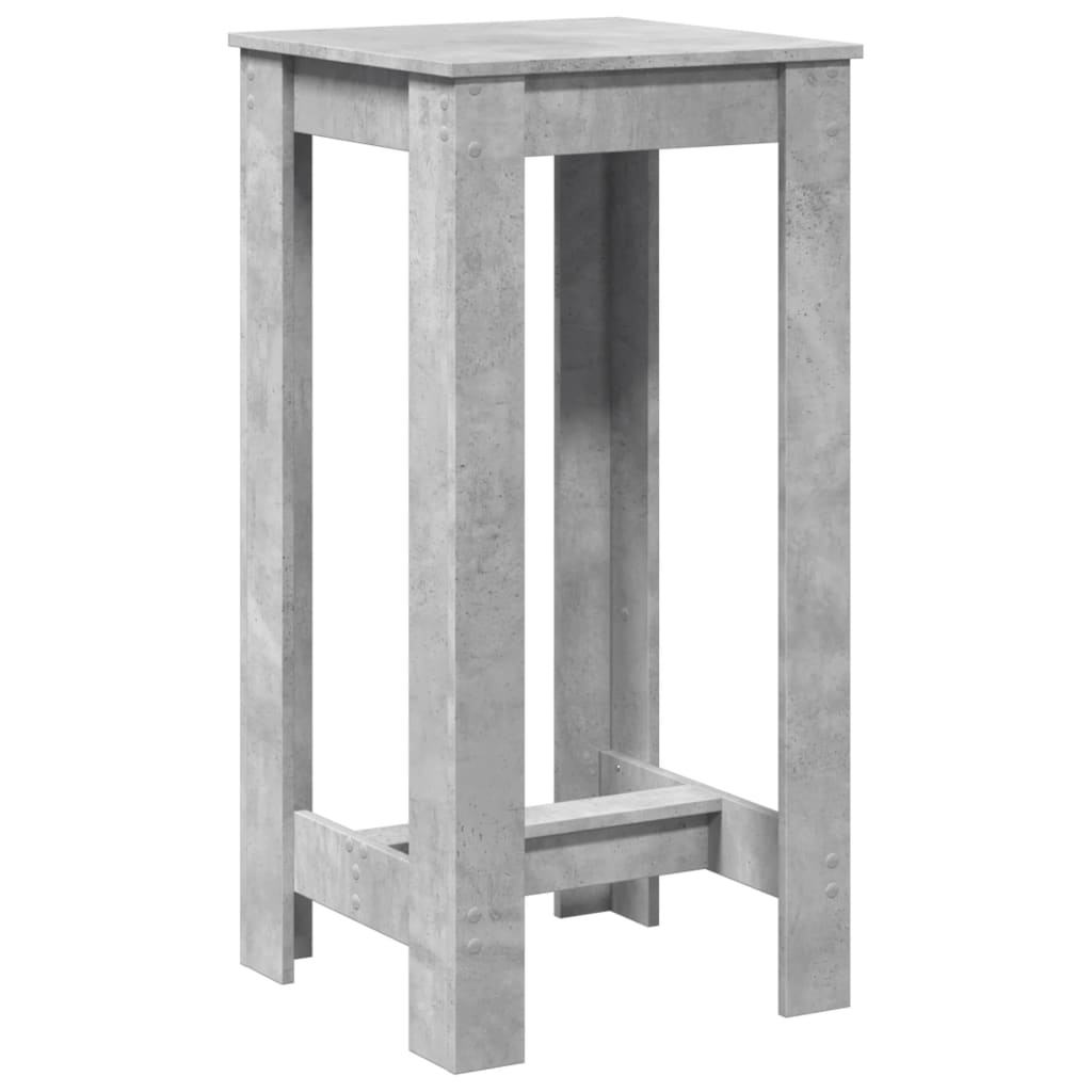 vidaXL Masă bar, gri beton, 51x50x103,5 cm, lemn prelucrat