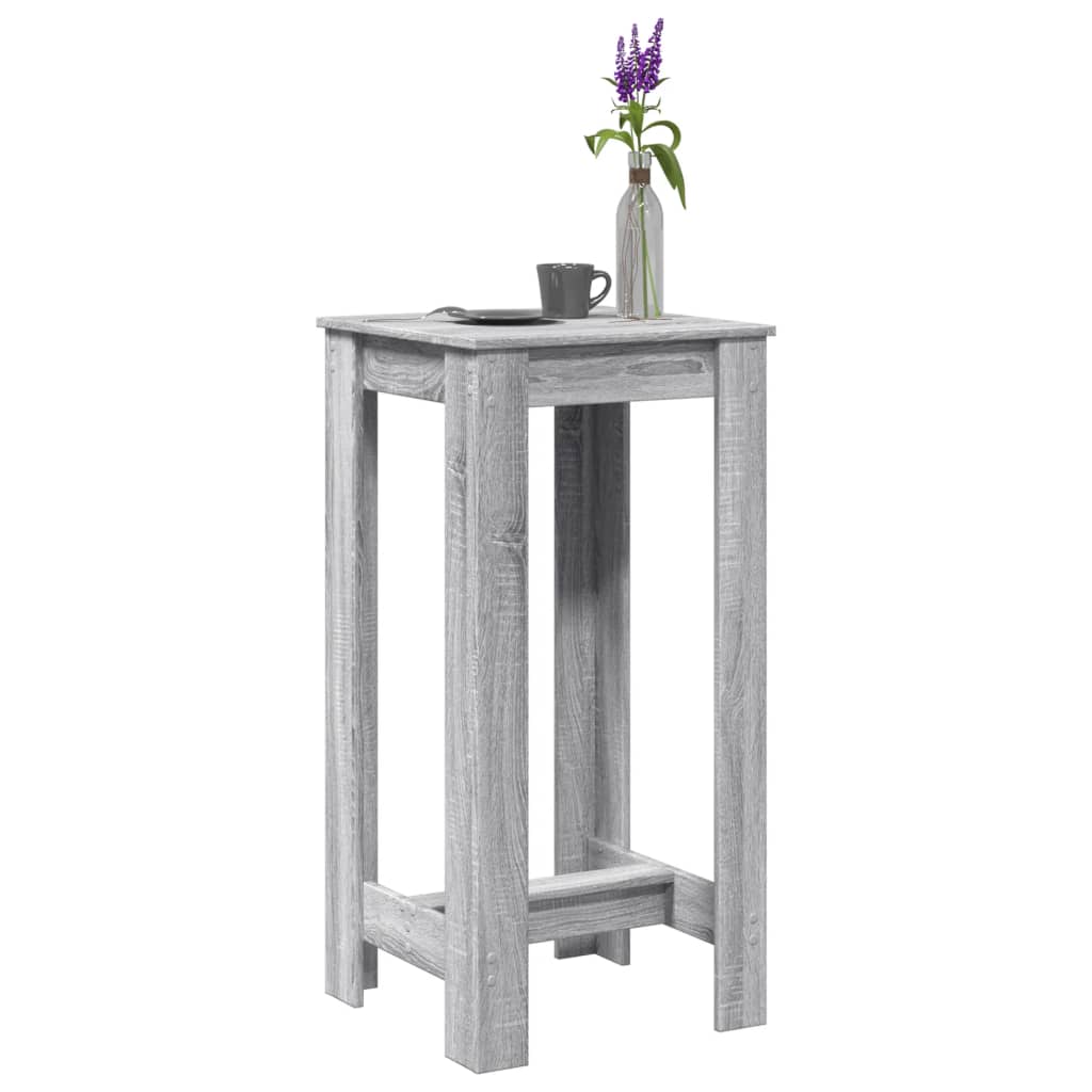 vidaXL Masă bar, gri sonoma, 51x50x103,5 cm, lemn prelucrat