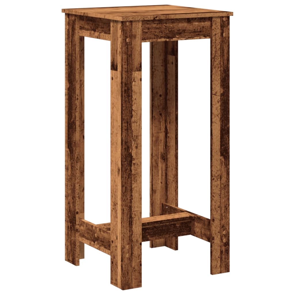 vidaXL Masă bar, lemn vechi, 51x50x103,5 cm, lemn prelucrat