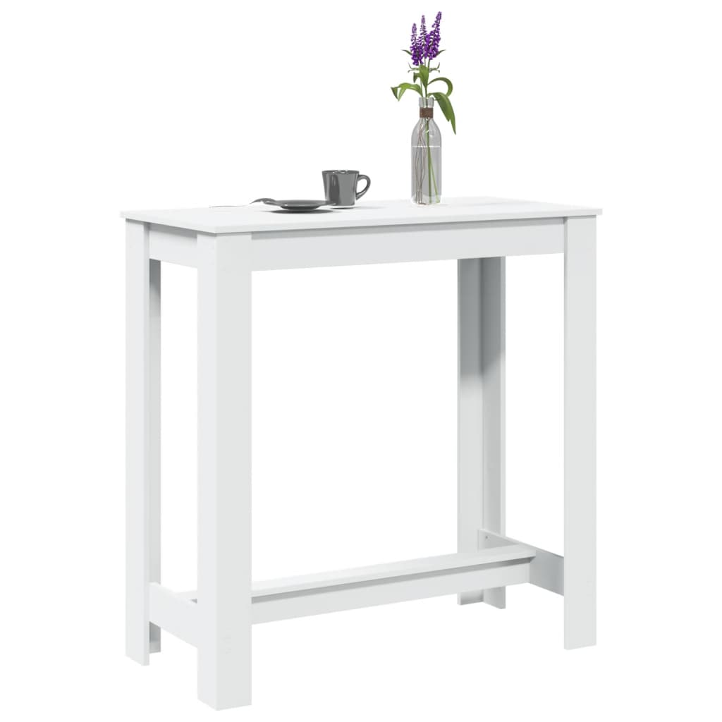 vidaXL Masă de bar, alb, 102x50x103,5 cm, lemn prelucrat vidaXL Masă de bar, alb, 102x50x103,5 cm, lemn prelucrat