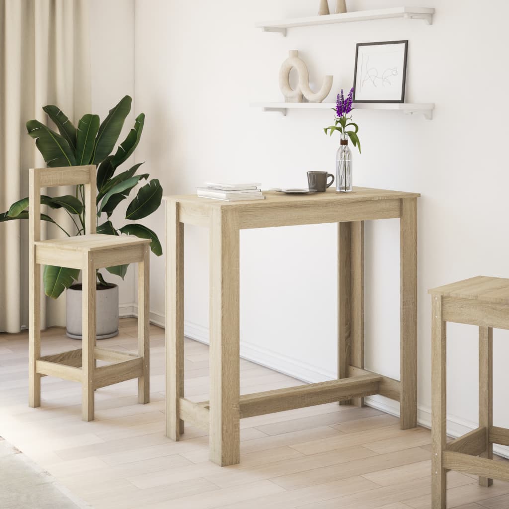 vidaXL Masă de bar, stejar Sonoma, 102x50x103,5 cm, lemn prelucrat