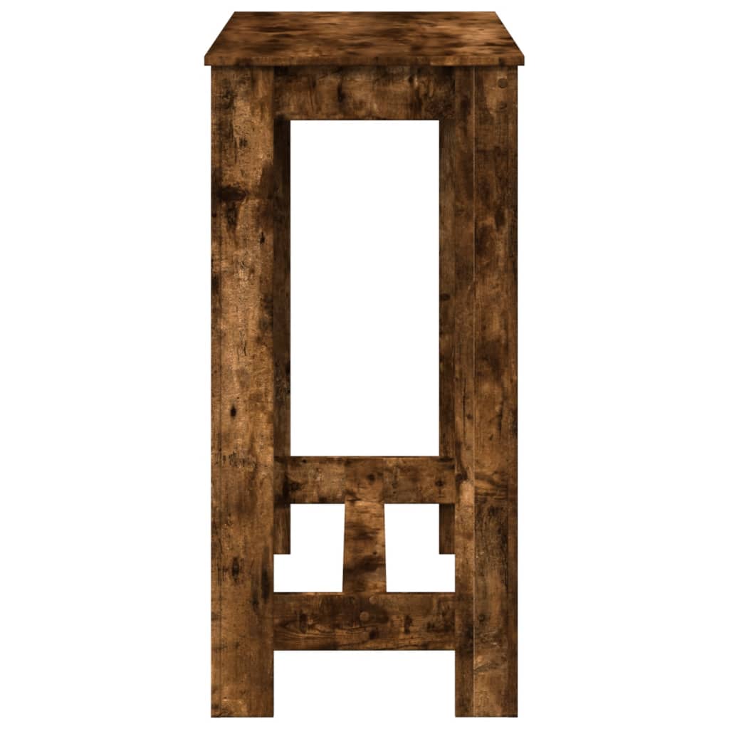 vidaXL Masă de bar, stejar fumuriu, 102x50x103,5 cm, lemn prelucrat